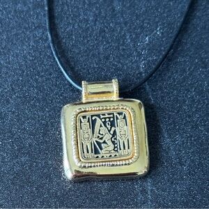 Chico's Gold and Black Statement Necklace